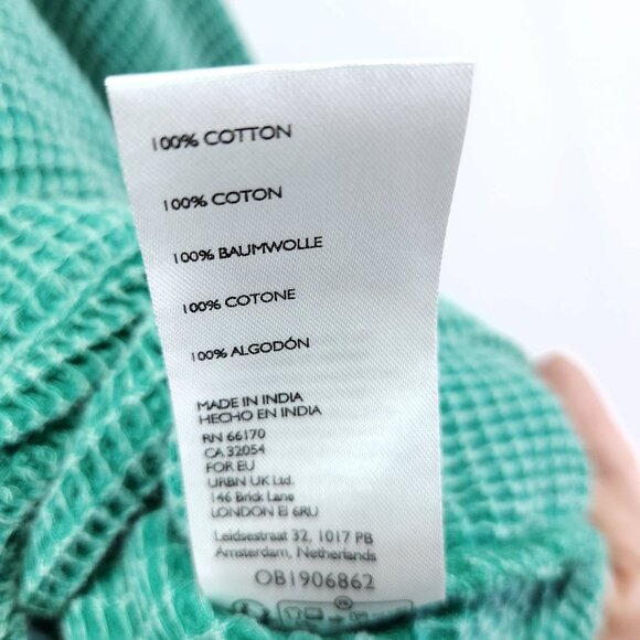 BDG Jersey Chore Waffle Jacket Size XS Oversized Cropped Boxy Button Front - Picture 13 of 13